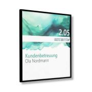 Tuerschild Tenuis 150 mm  schwarz Aluminium Acryl